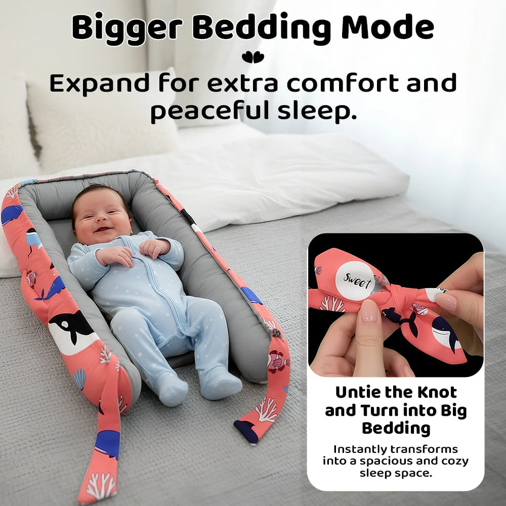 Baby Nest Oval Shark Print