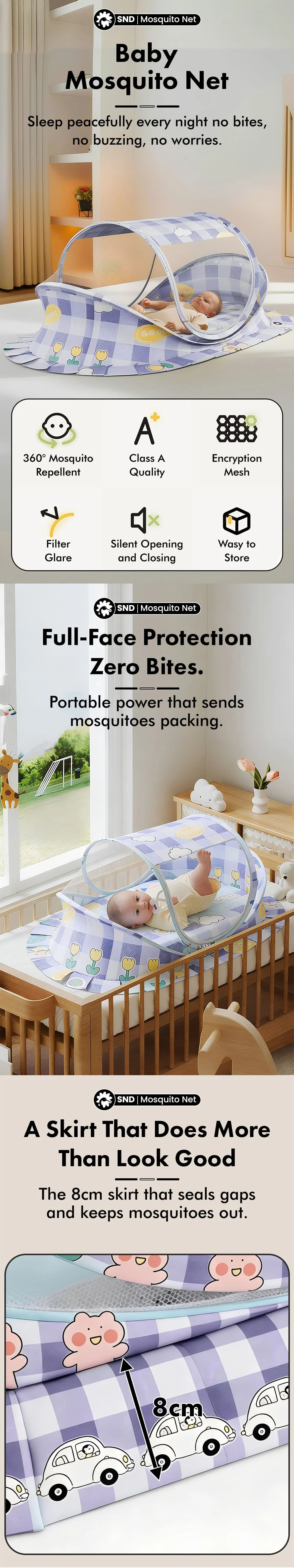 Bunny print sleeping pode