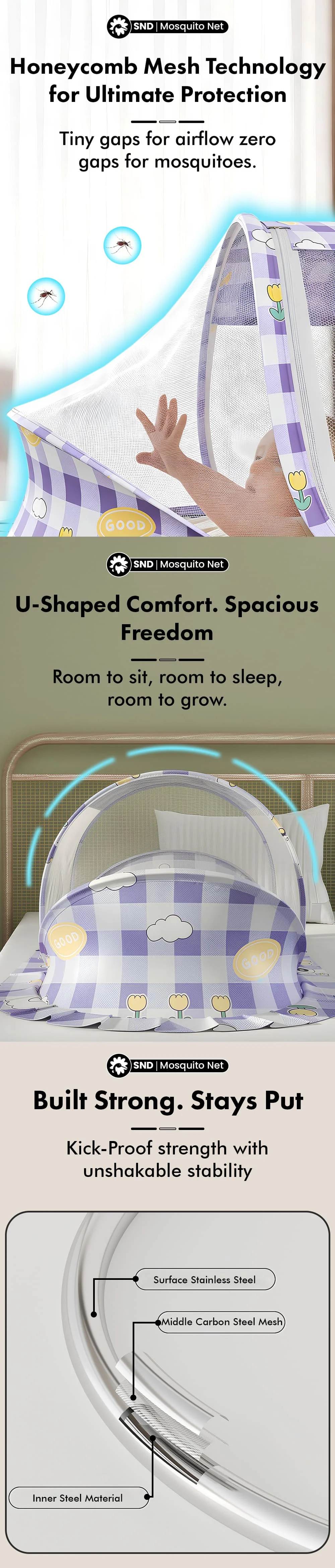 Bunny print sleeping pode