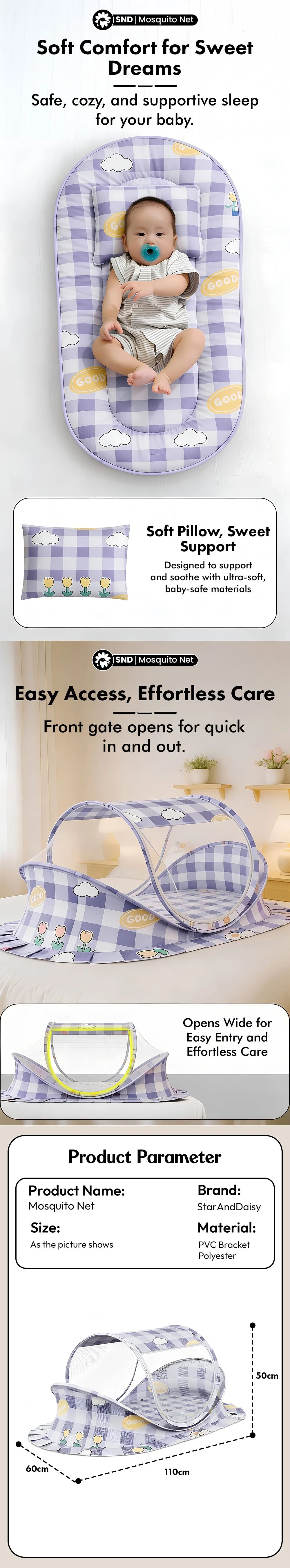 Bunny print sleeping pode