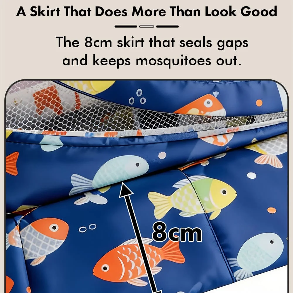 Fish print sleeping pod