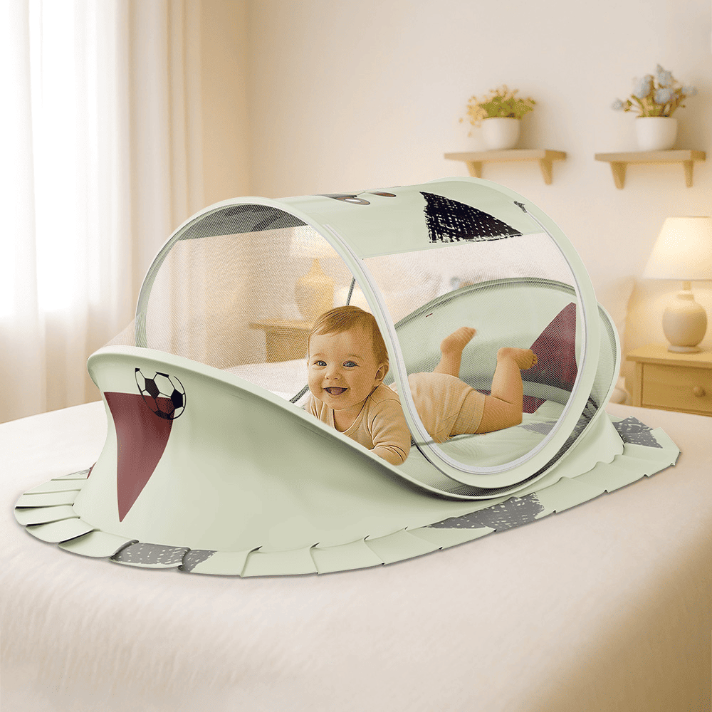 Teddy Print Sleeping Bed