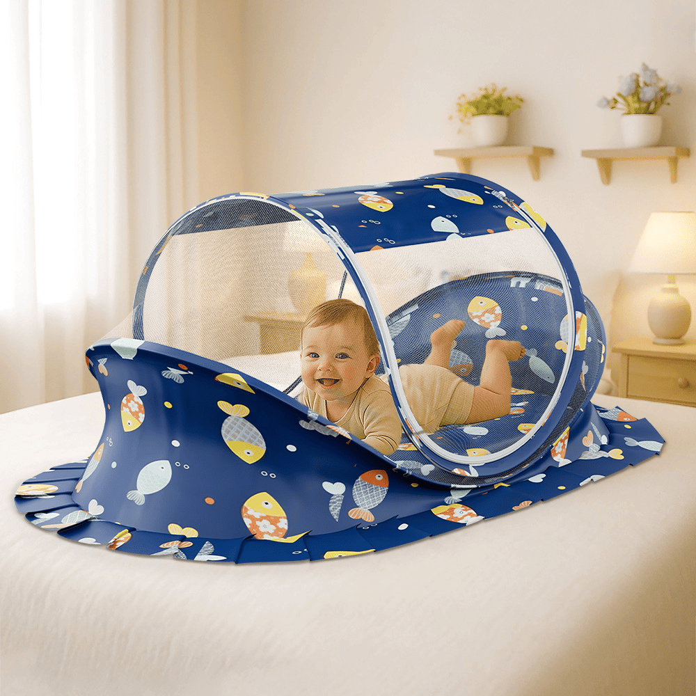 Fish Print Sleeping Bed