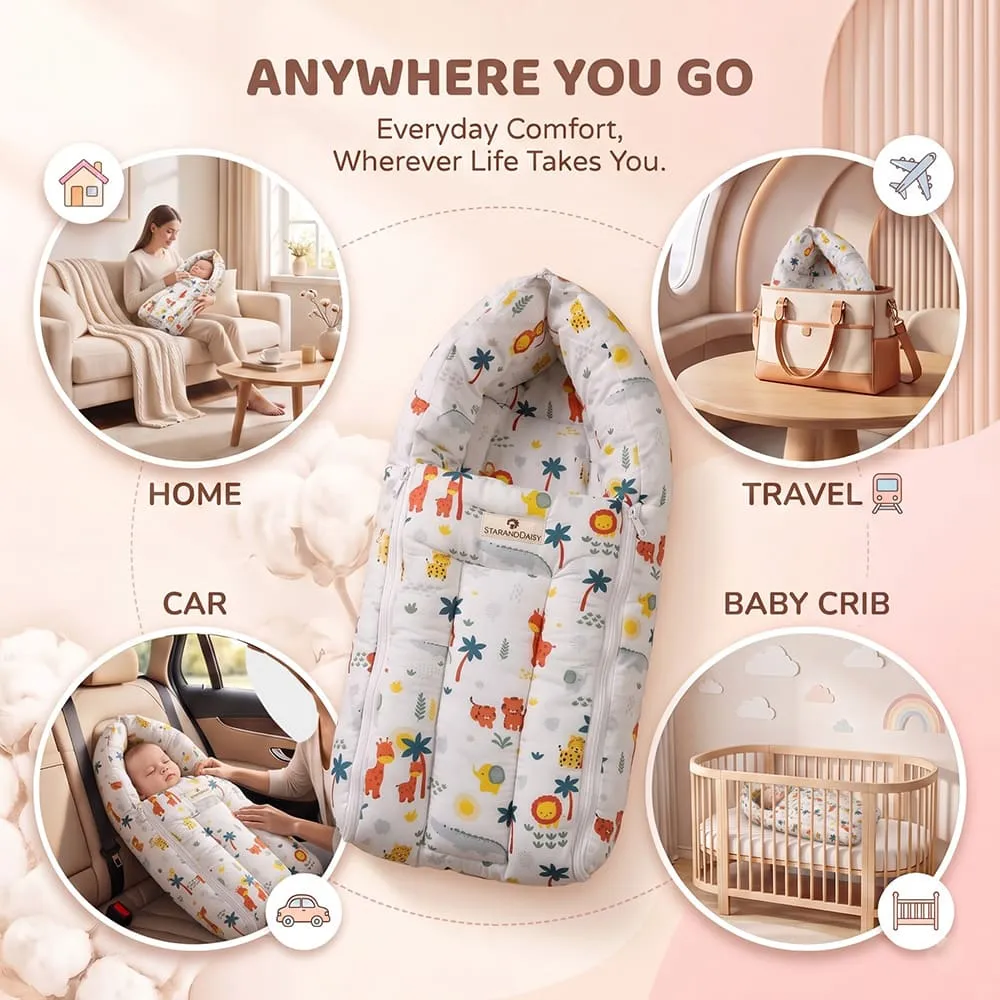 anywhere anytime baby sleeping bag lion print