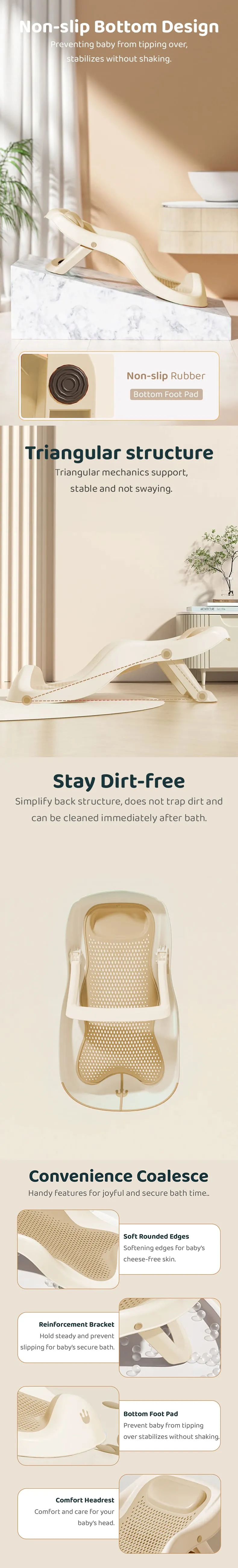 Foldable Baby Bather Seat Universal Fit