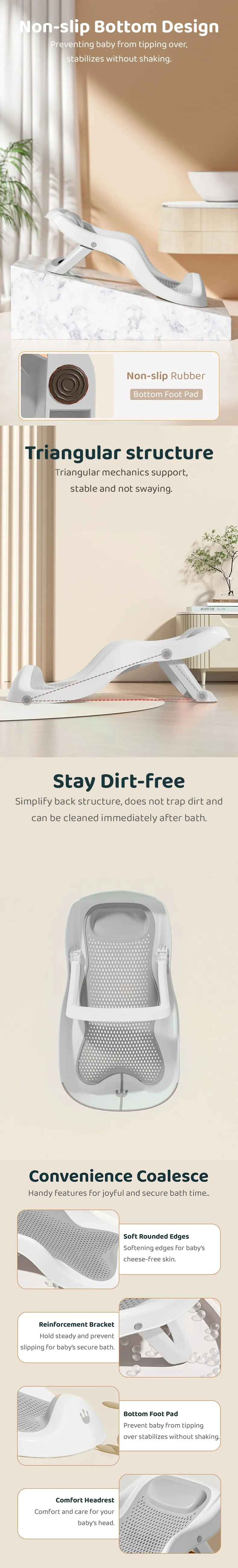 Foldable Baby Bather Seat Universal Fit