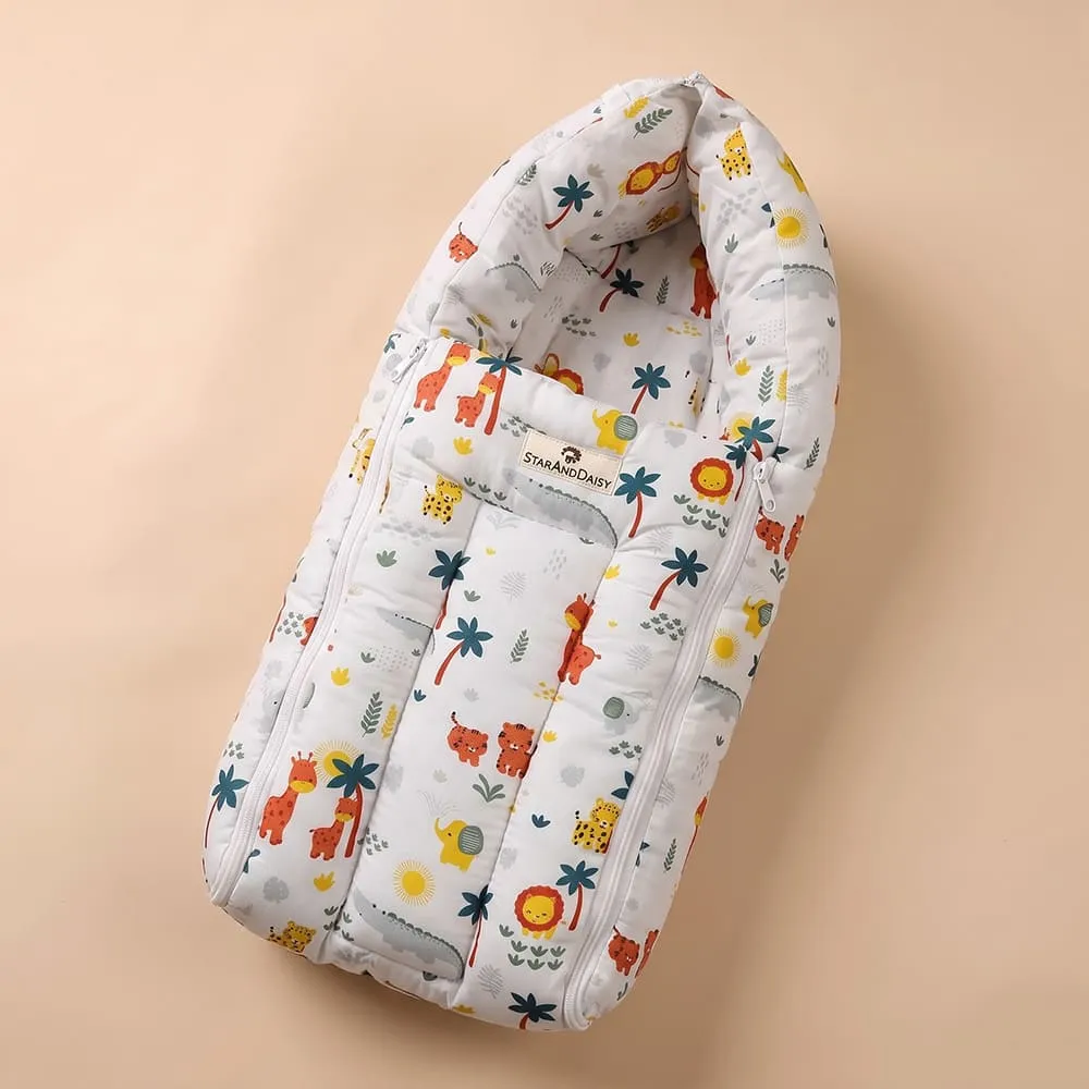 baby sleeping bag lion print