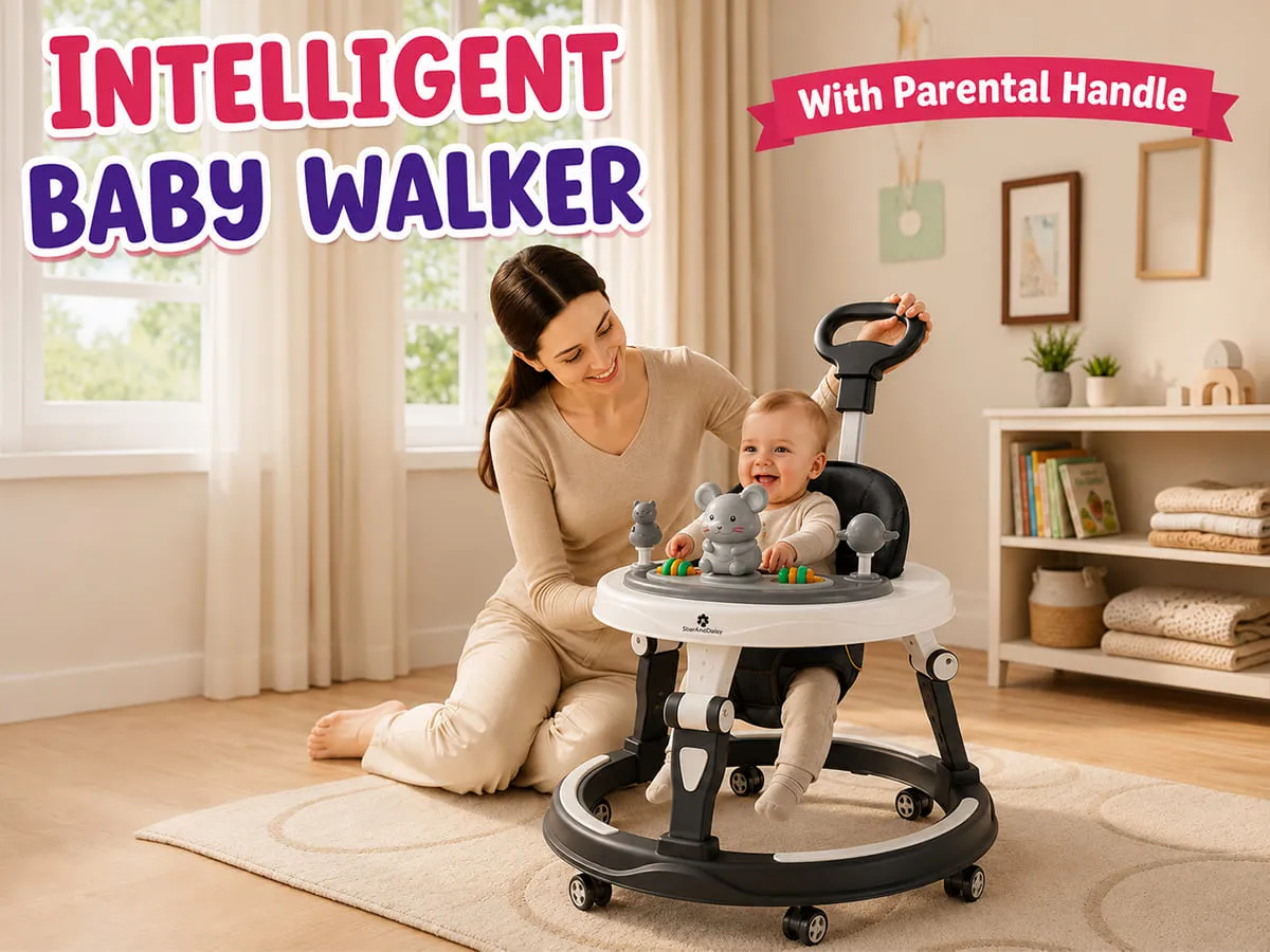 Activity Push Walker for Baby With Parental Handle