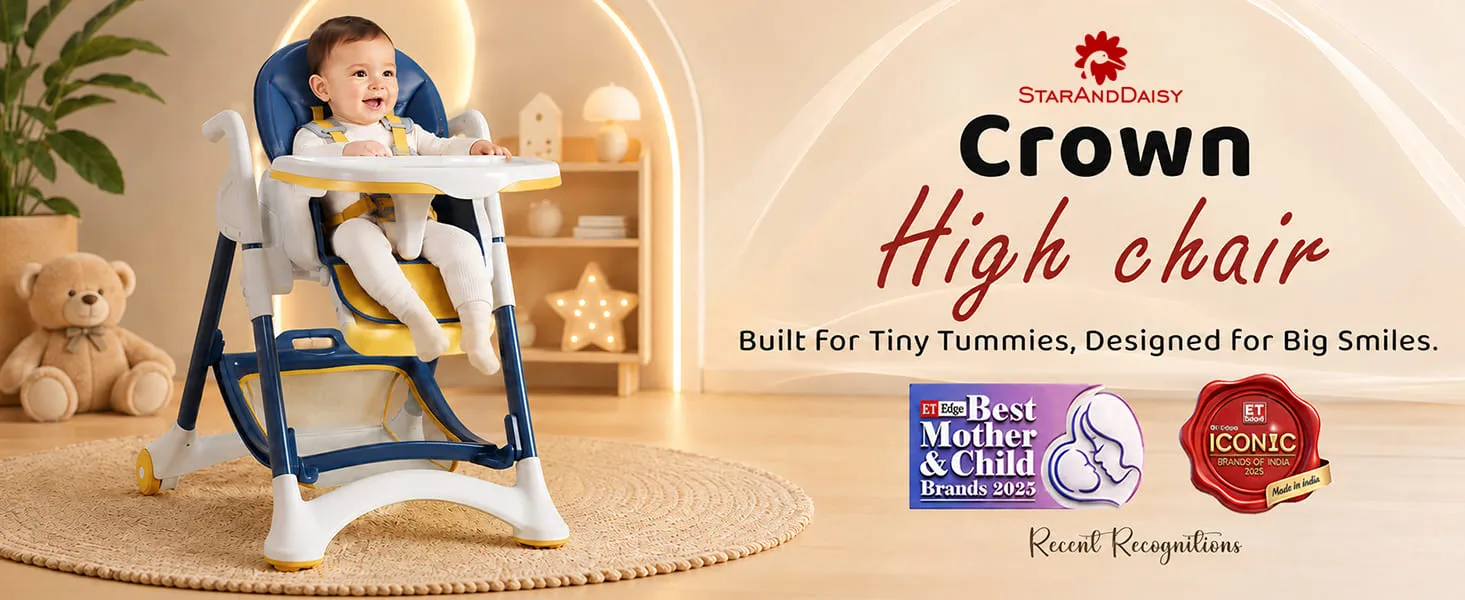 Crowned Baby High Chair by StarAndDaisy for Kids