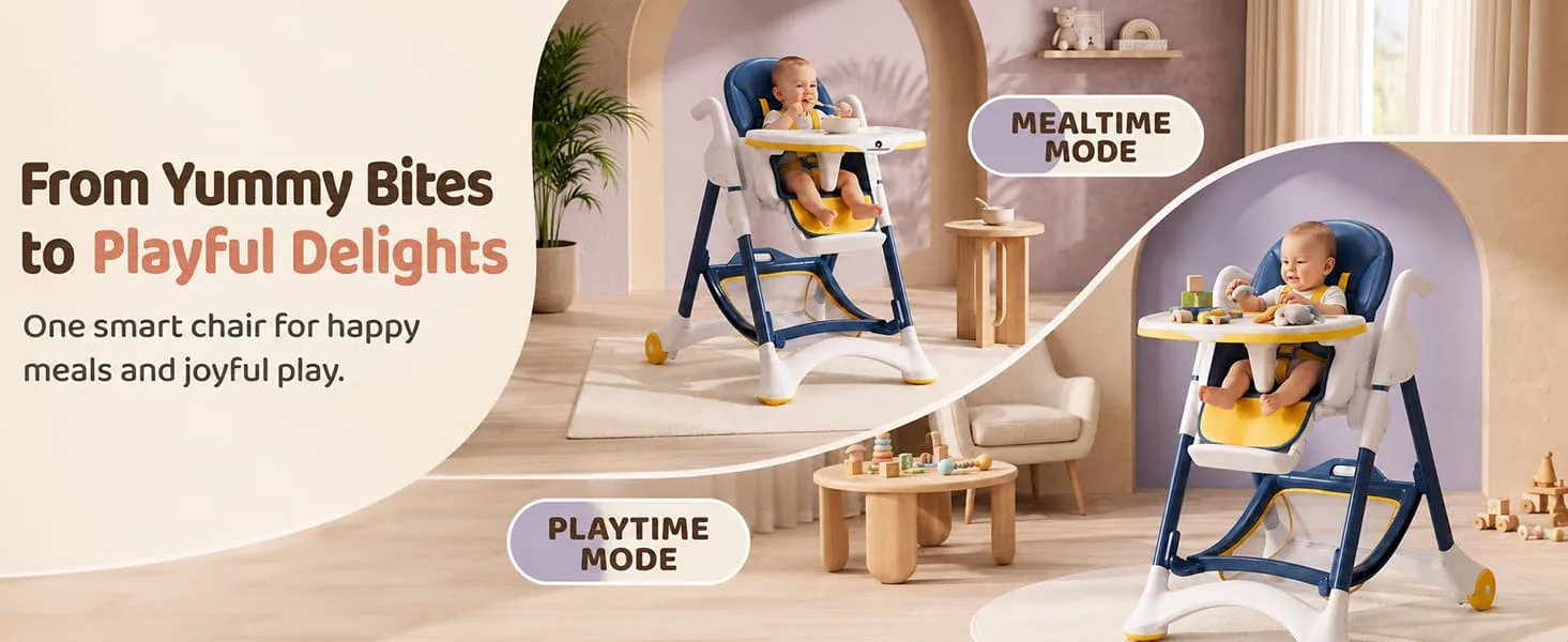 Crowned Baby High Chair by StarAndDaisy for Kids