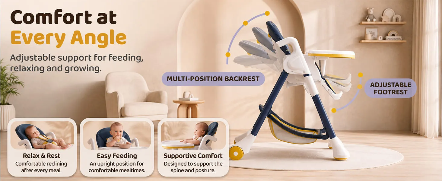 Crowned Baby High Chair by StarAndDaisy for Kids