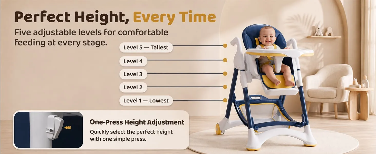Crowned Baby High Chair by StarAndDaisy for Kids