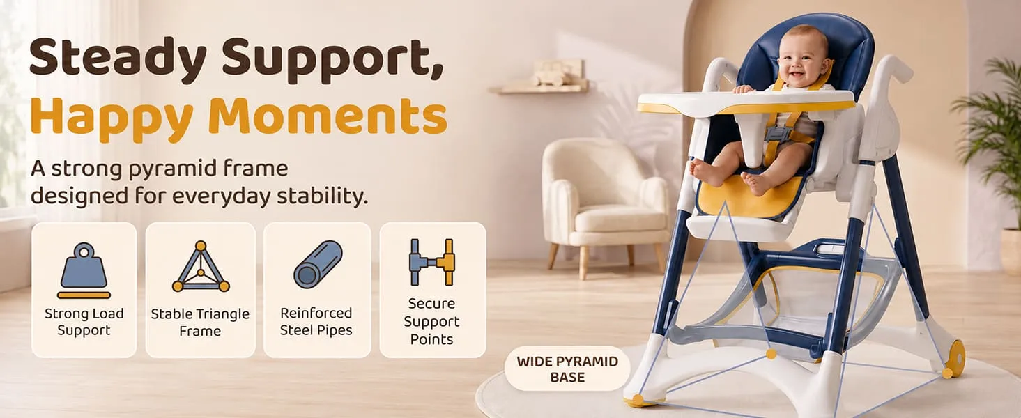 Crowned Baby High Chair by StarAndDaisy for Kids