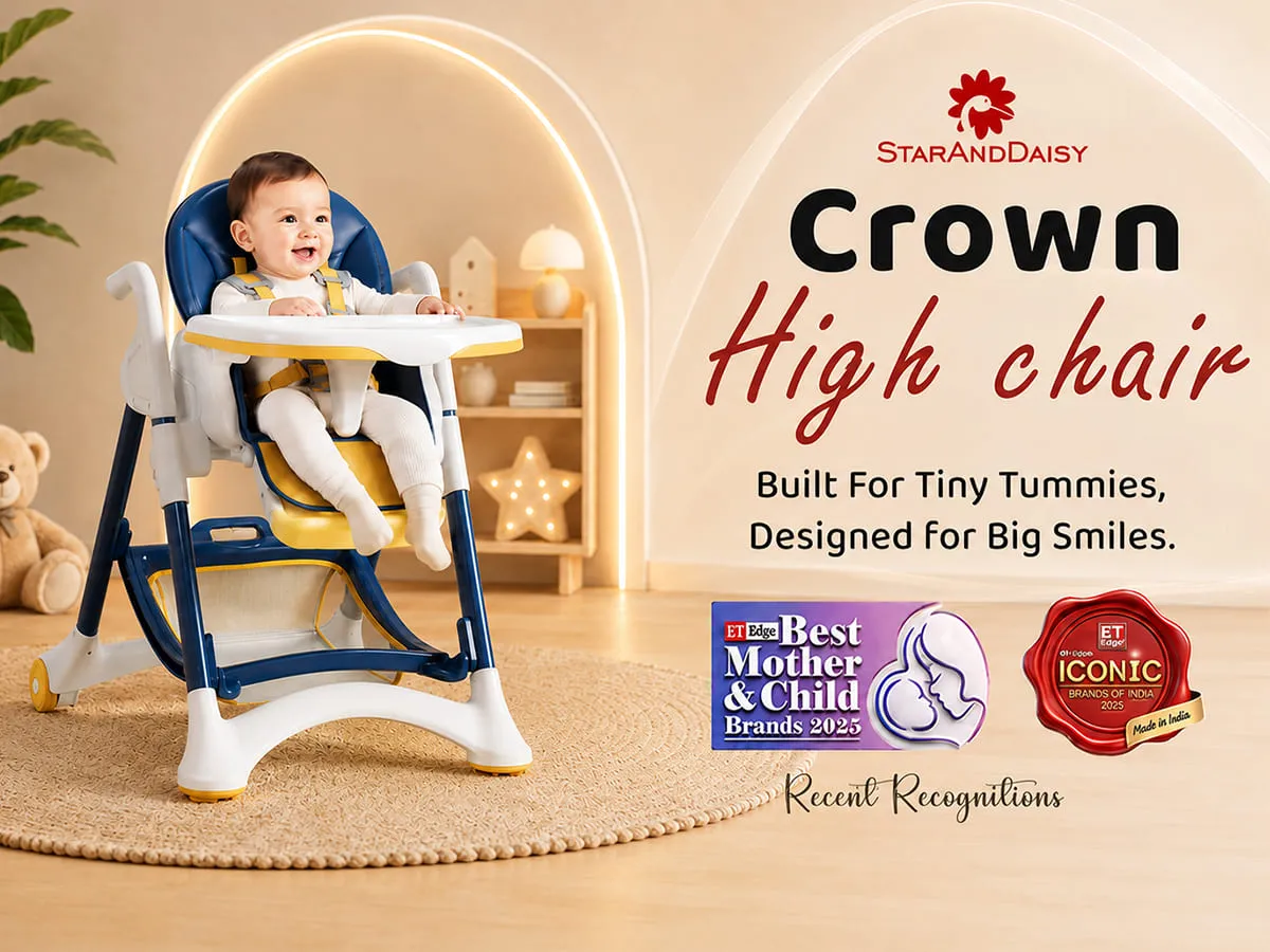 Crowned Baby High Chair by StarAndDaisy for Kids