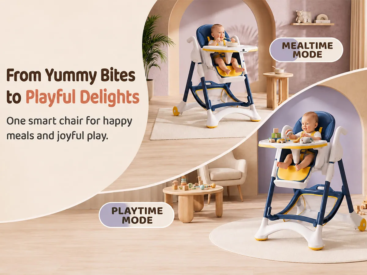 Crowned Baby High Chair by StarAndDaisy for Kids