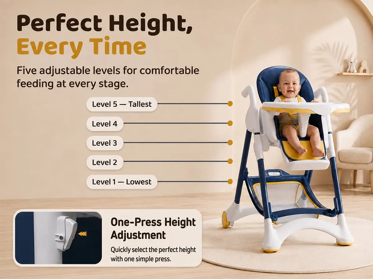 Crowned Baby High Chair by StarAndDaisy for Kids