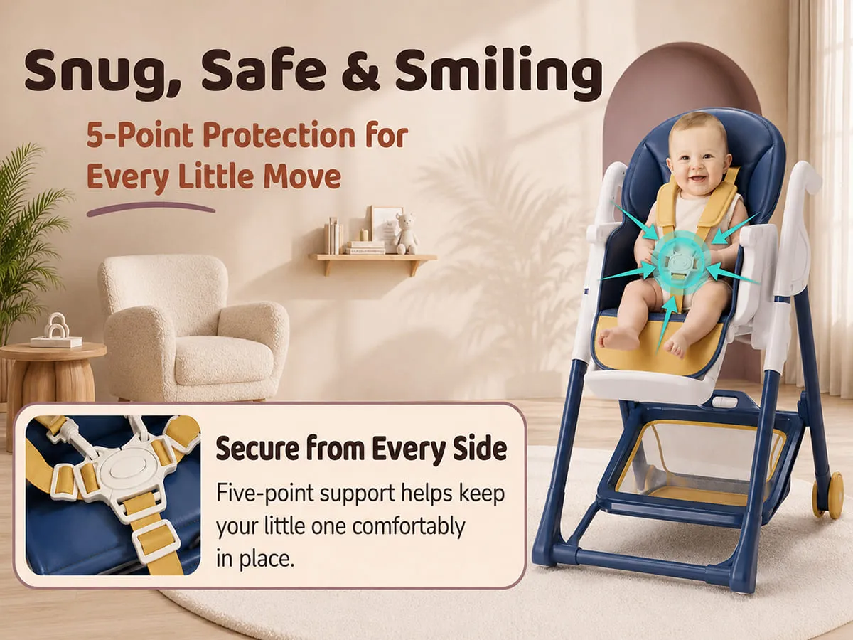 Crowned Baby High Chair by StarAndDaisy for Kids