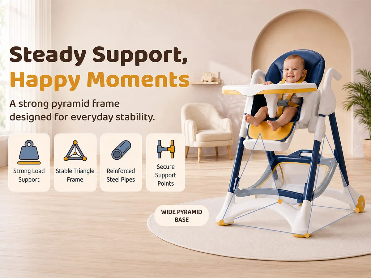 Crowned Baby High Chair by StarAndDaisy for Kids