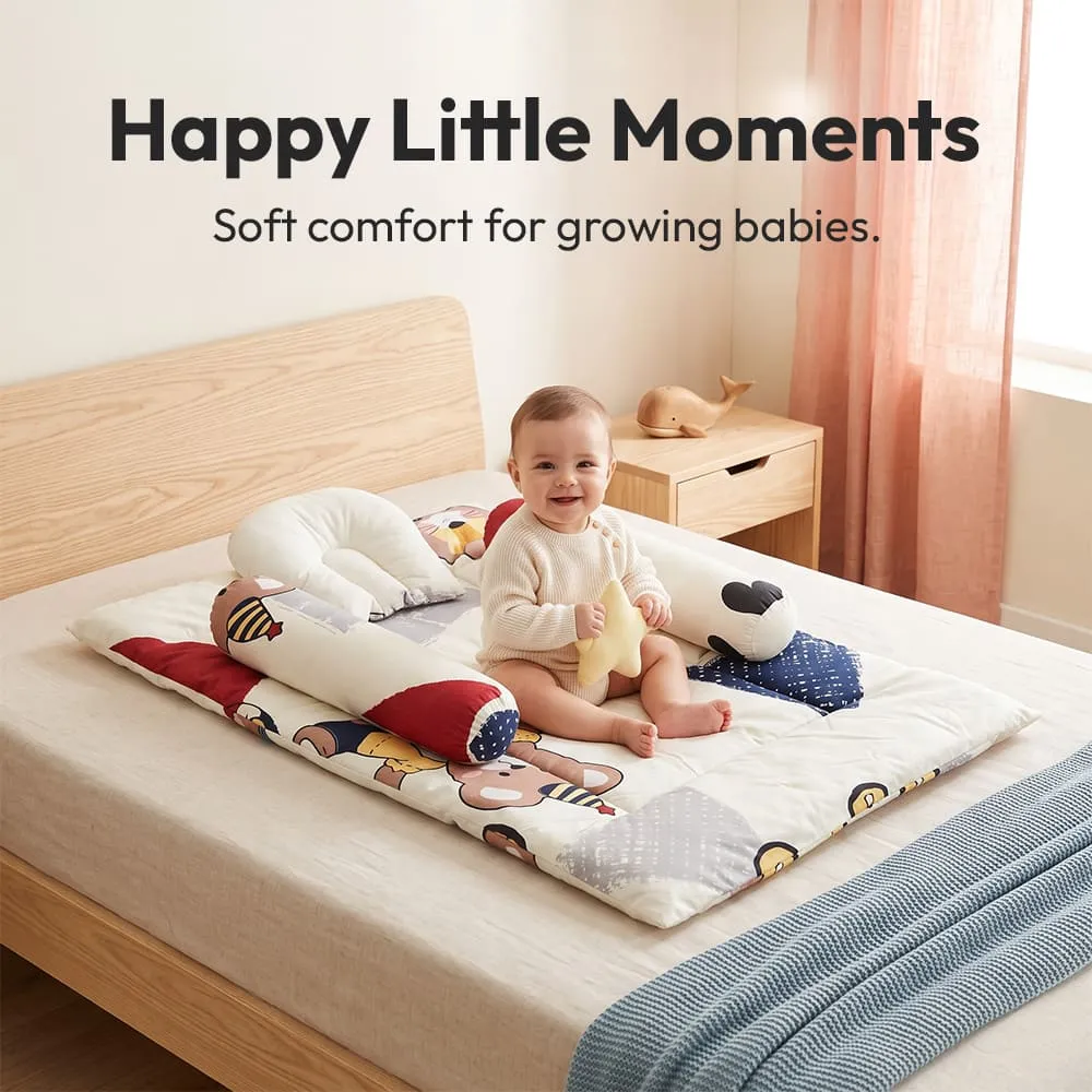 happy little moment with snd bedding set teddy print