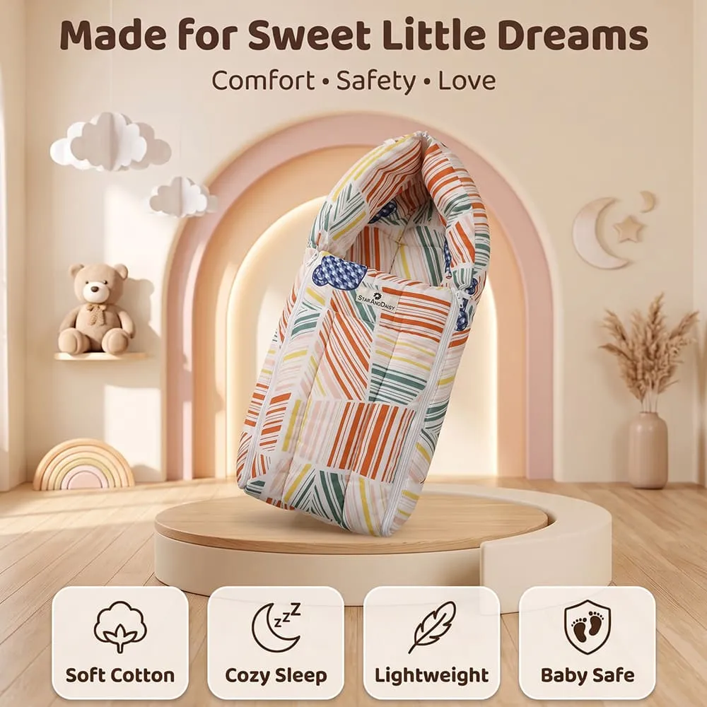 little dreams baby sleeping bag check print