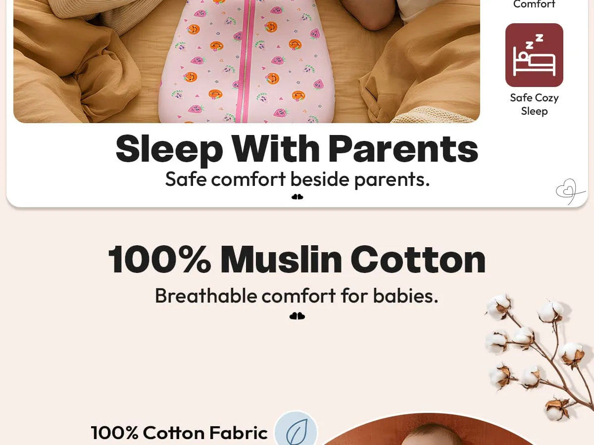 Sleeping Sack For Baby 100% Pure Cotton Baby Sleep Bag Sleeping Sack For Baby 100% Pure Cotton Baby Sleep Bag