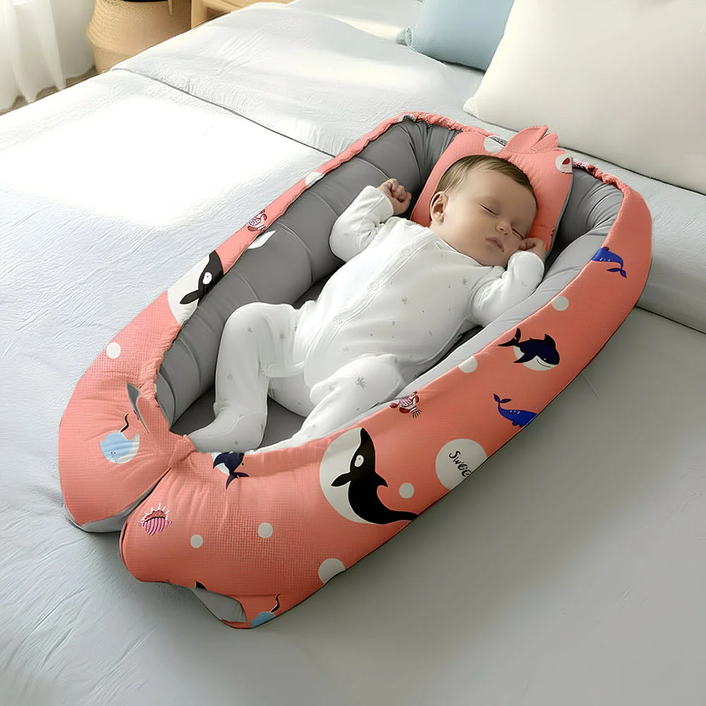 sleeping nest oval shark print