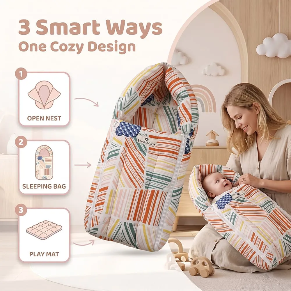 smart way of using baby sleeping bag check print