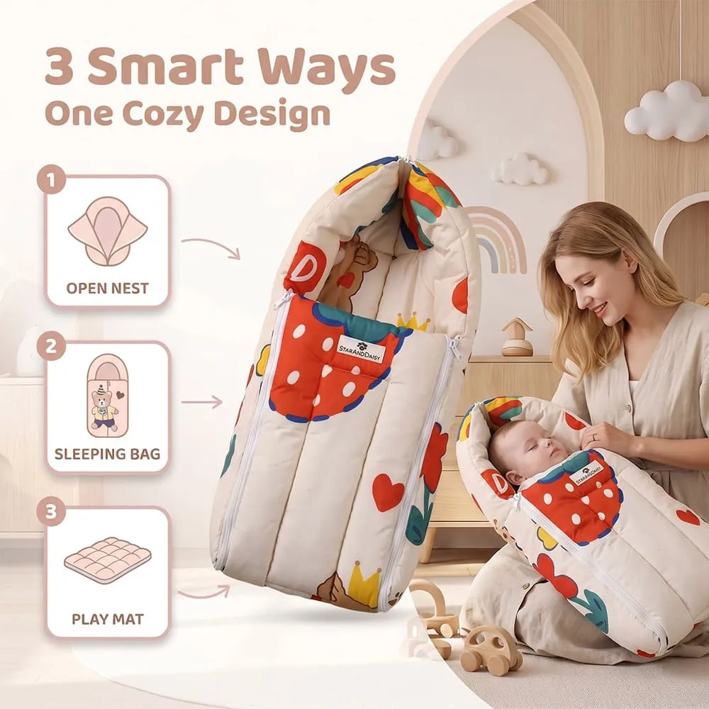 3 smart way baby sleeping bag rainbow print