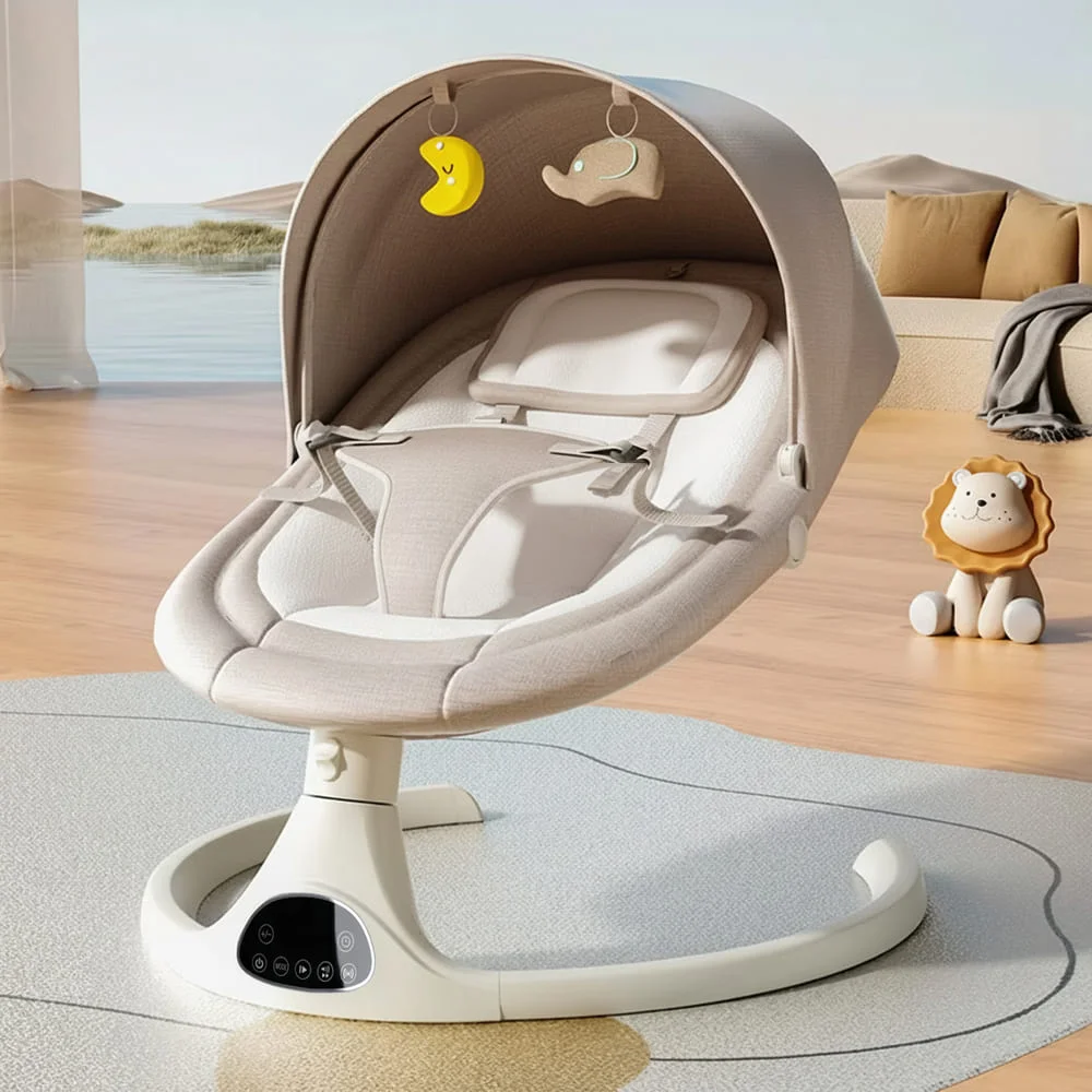 Multifunctional electric rocking chair beige