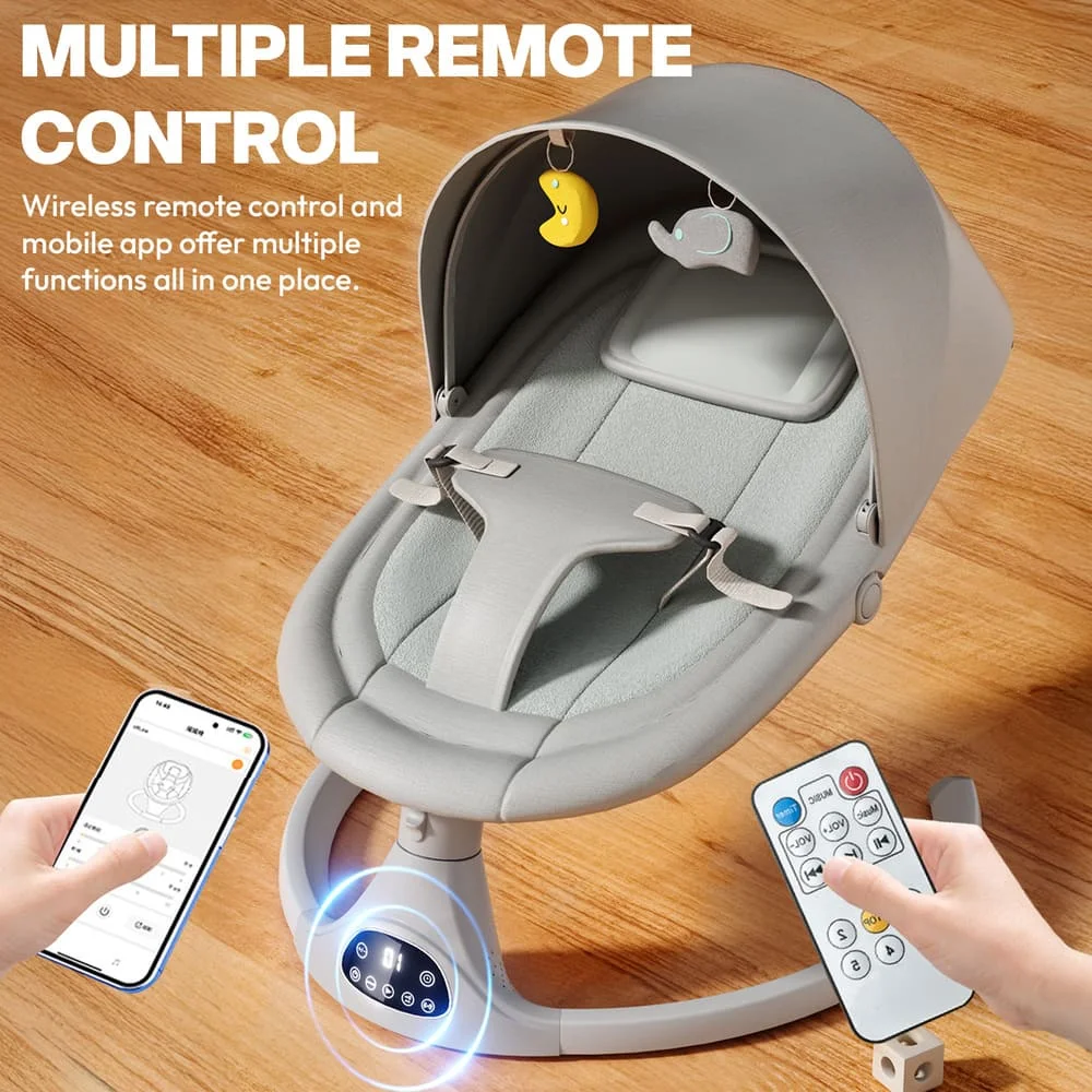 Multifunctional electric rocking chair grey