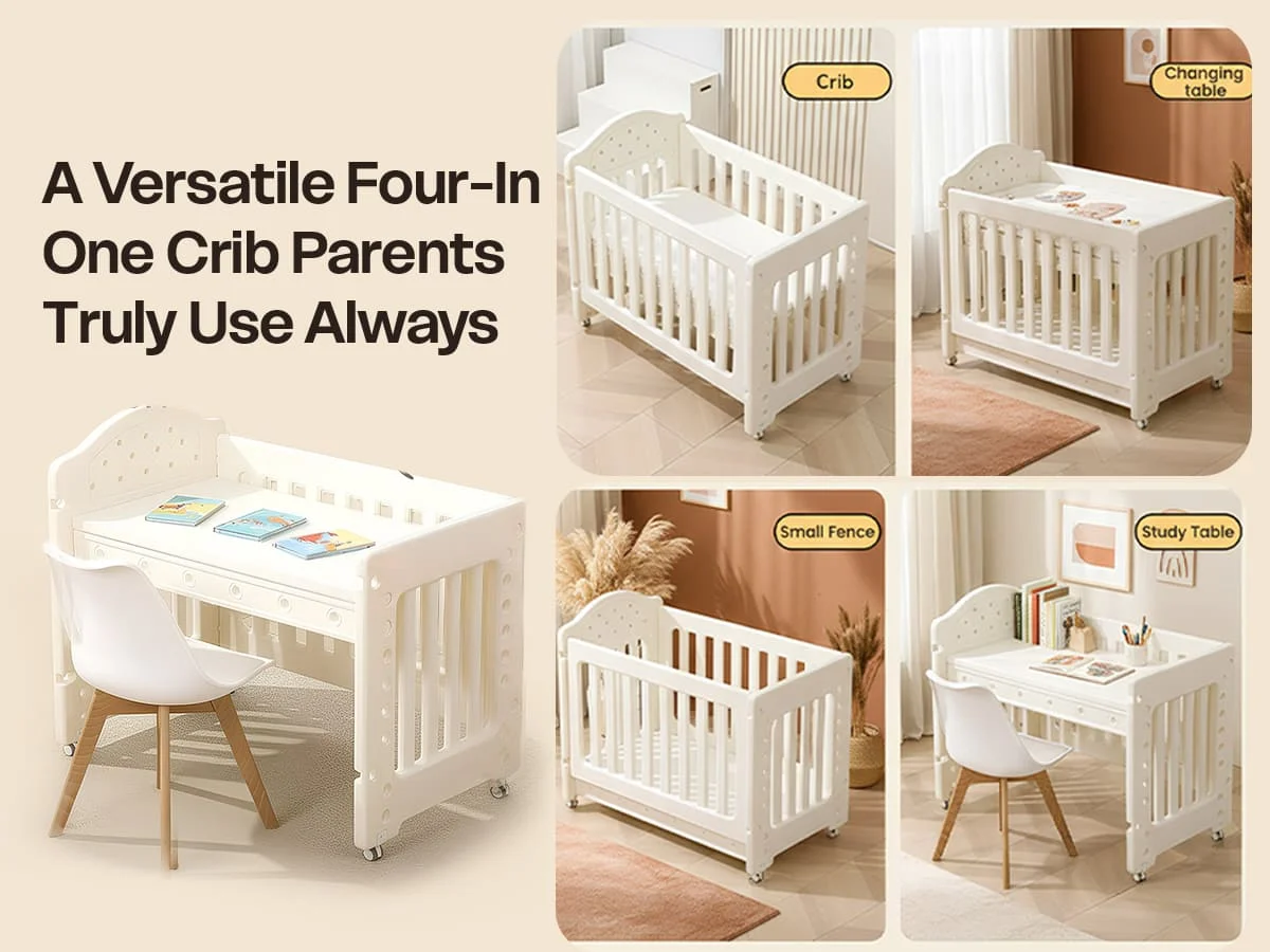 Tiny Dreams 4-in-1 Convertible Baby Cot