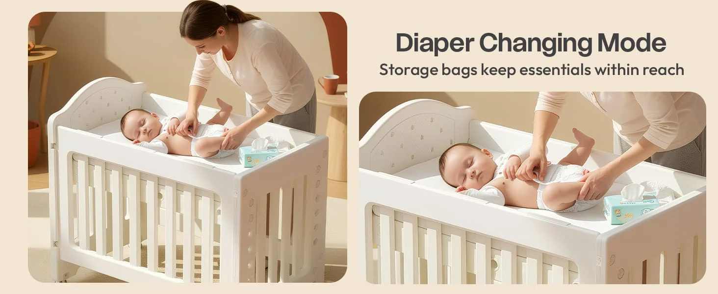 Tiny Dreams 4-in-1 Convertible Baby Cot