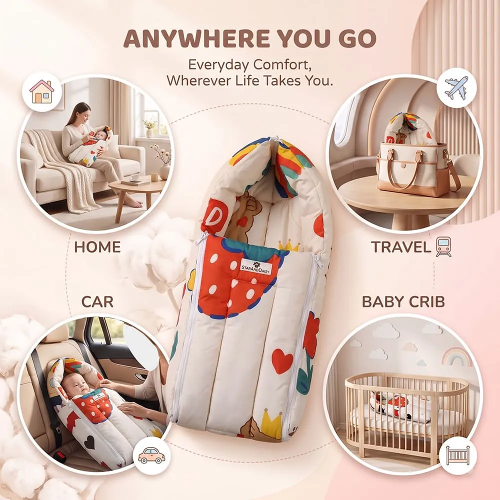 anywhere anytime baby sleeping bag rainbow print