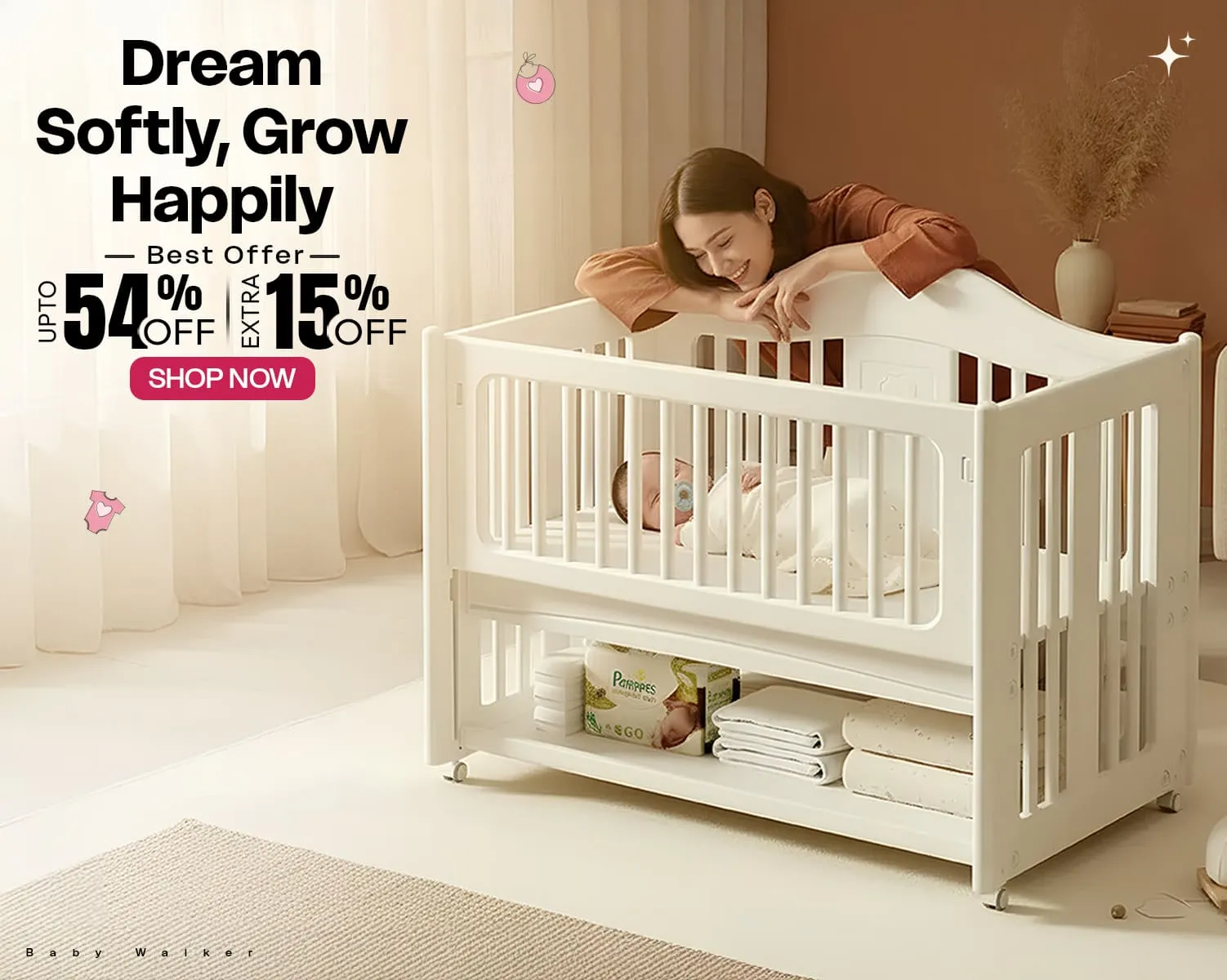Baby Wooden Cot