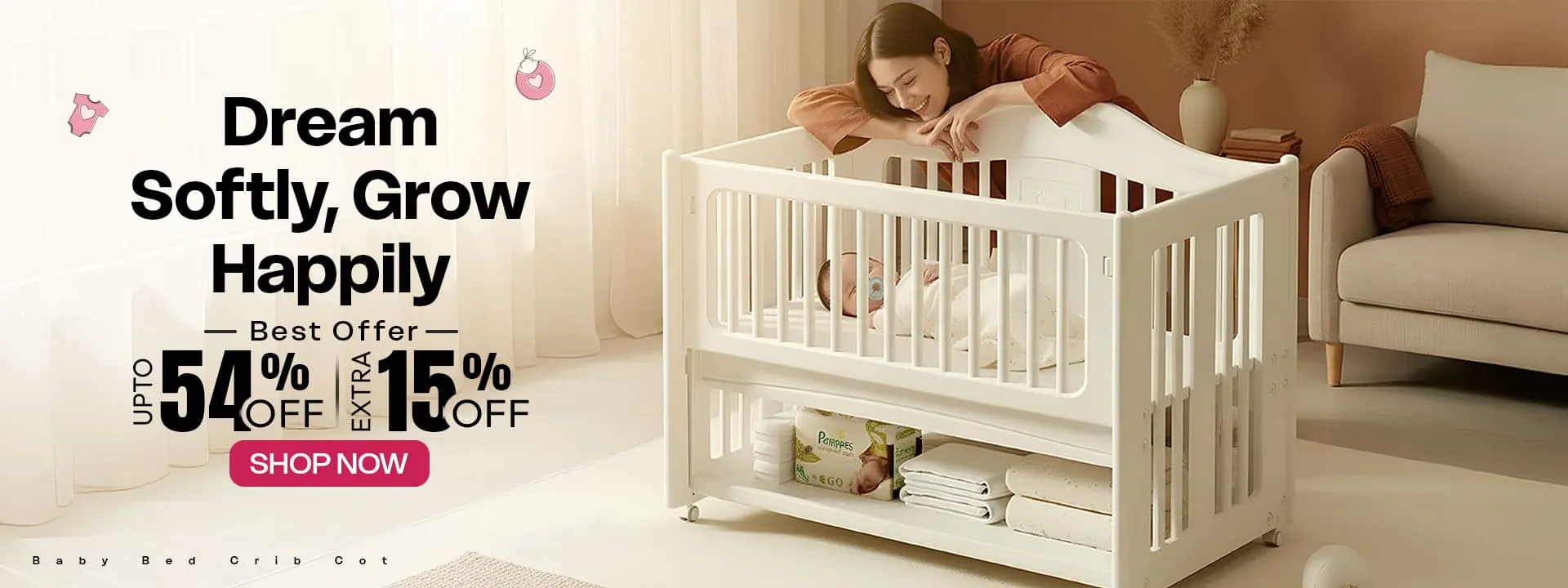 Baby Wooden Cot