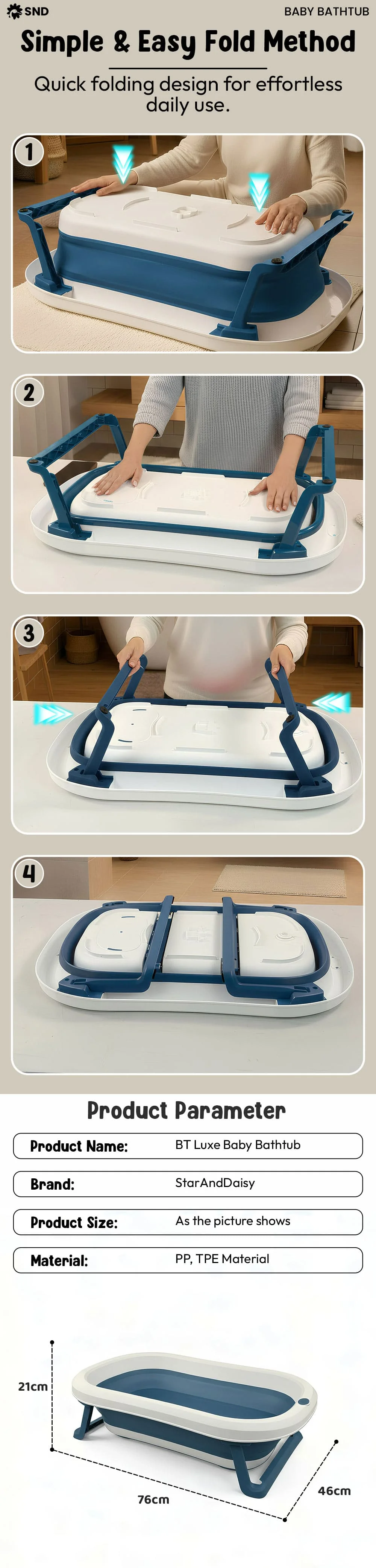 BT Luxe Bathtub Dark Blue