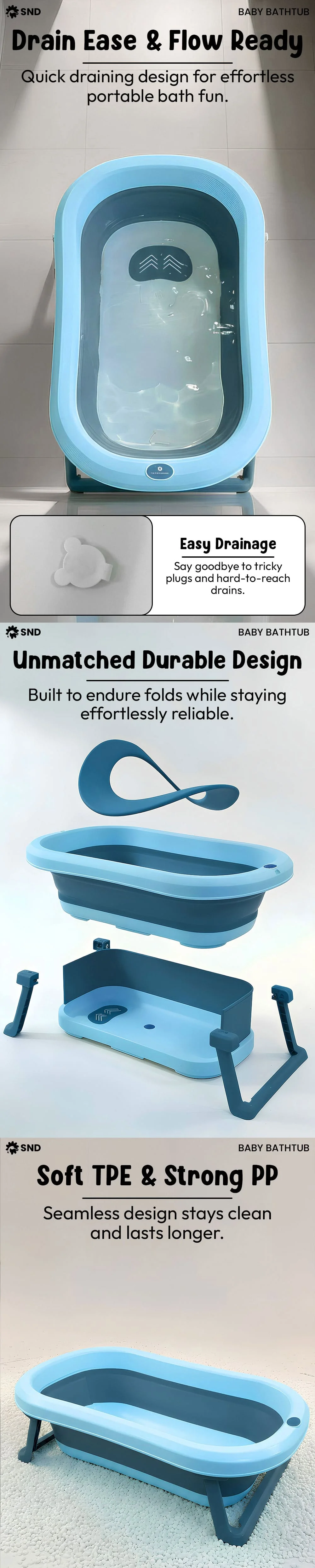 BT Luxe Bathtub Sky Blue