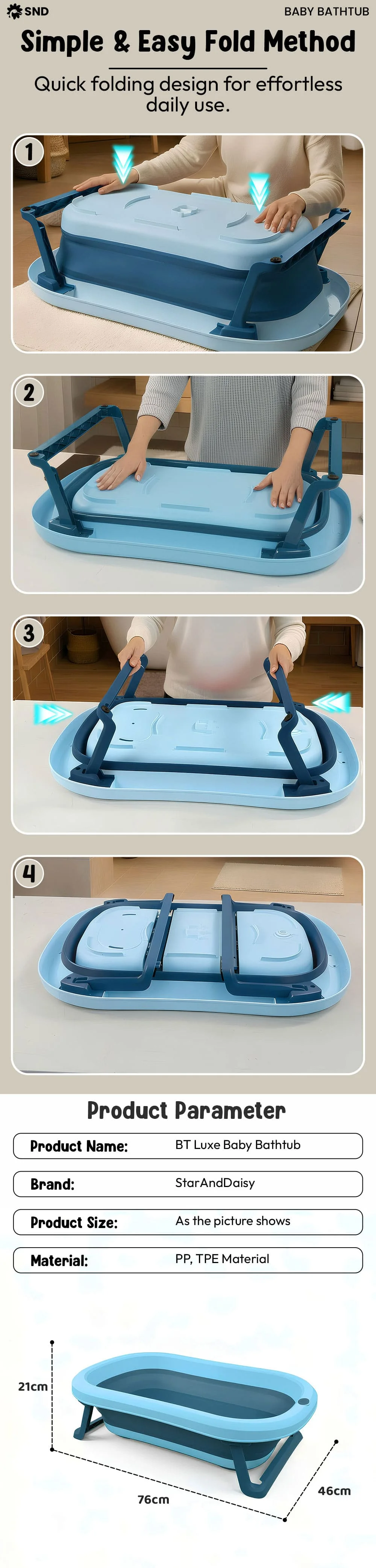 BT Luxe Bathtub Sky Blue