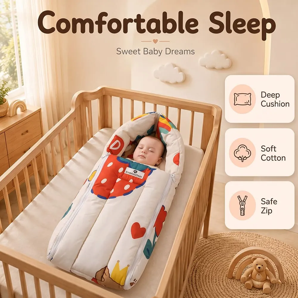 comfortable baby sleeping bag rainbow print