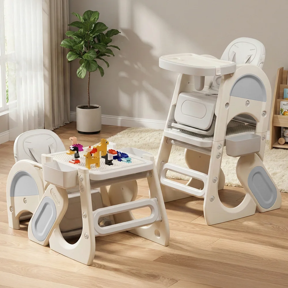 high chair off white