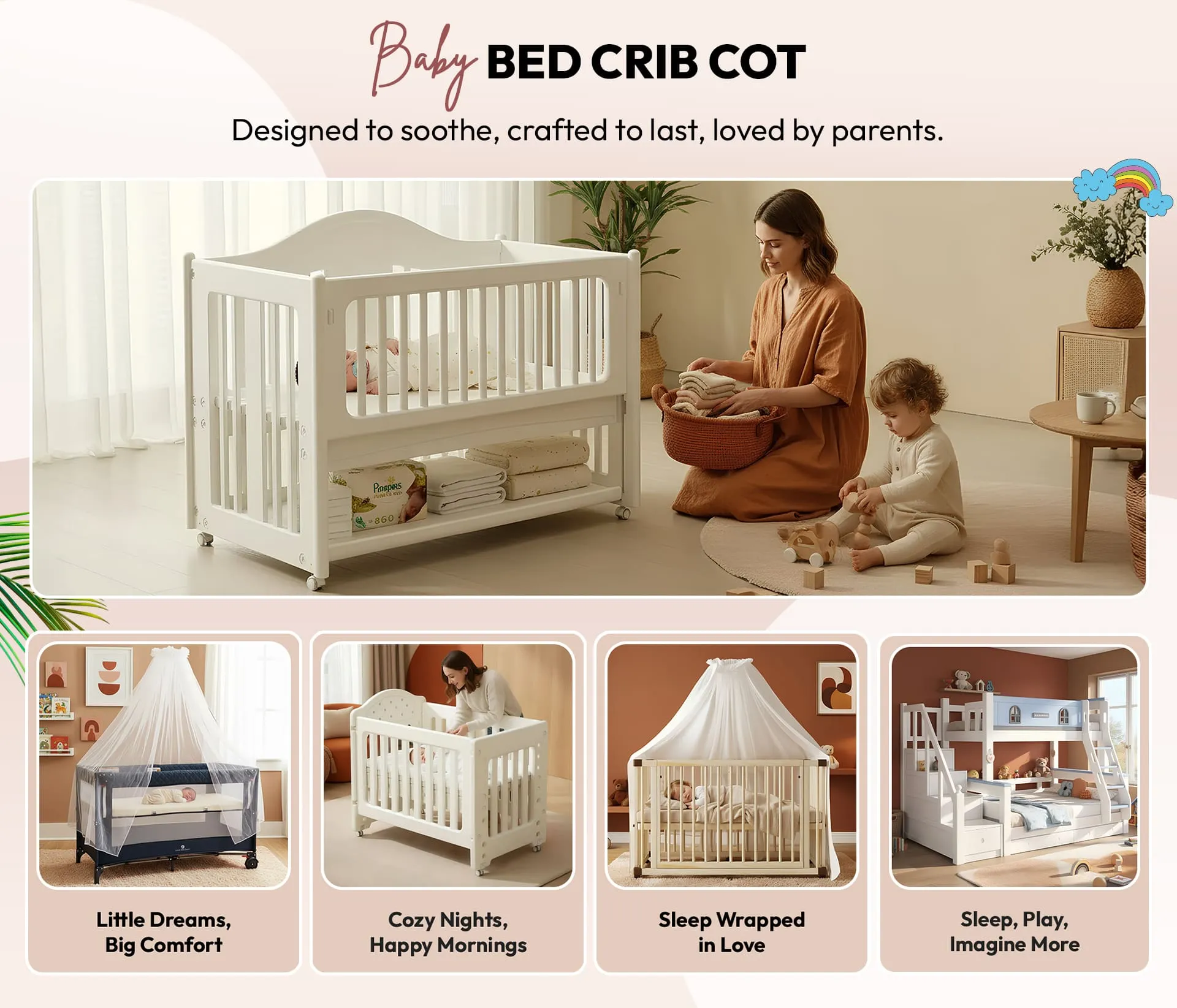Baby Baby Crib Cradle Swing