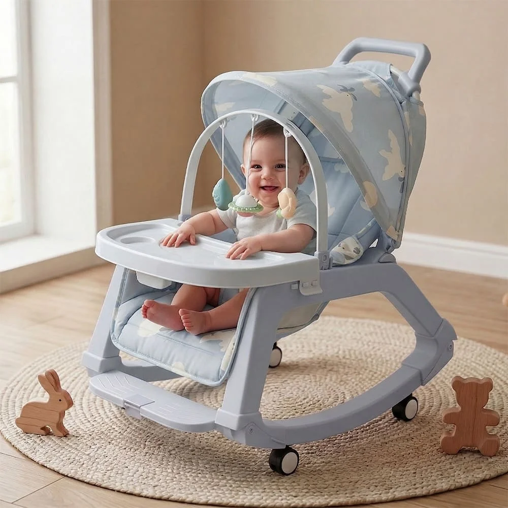 Multi Purpose Rocking Chair blue