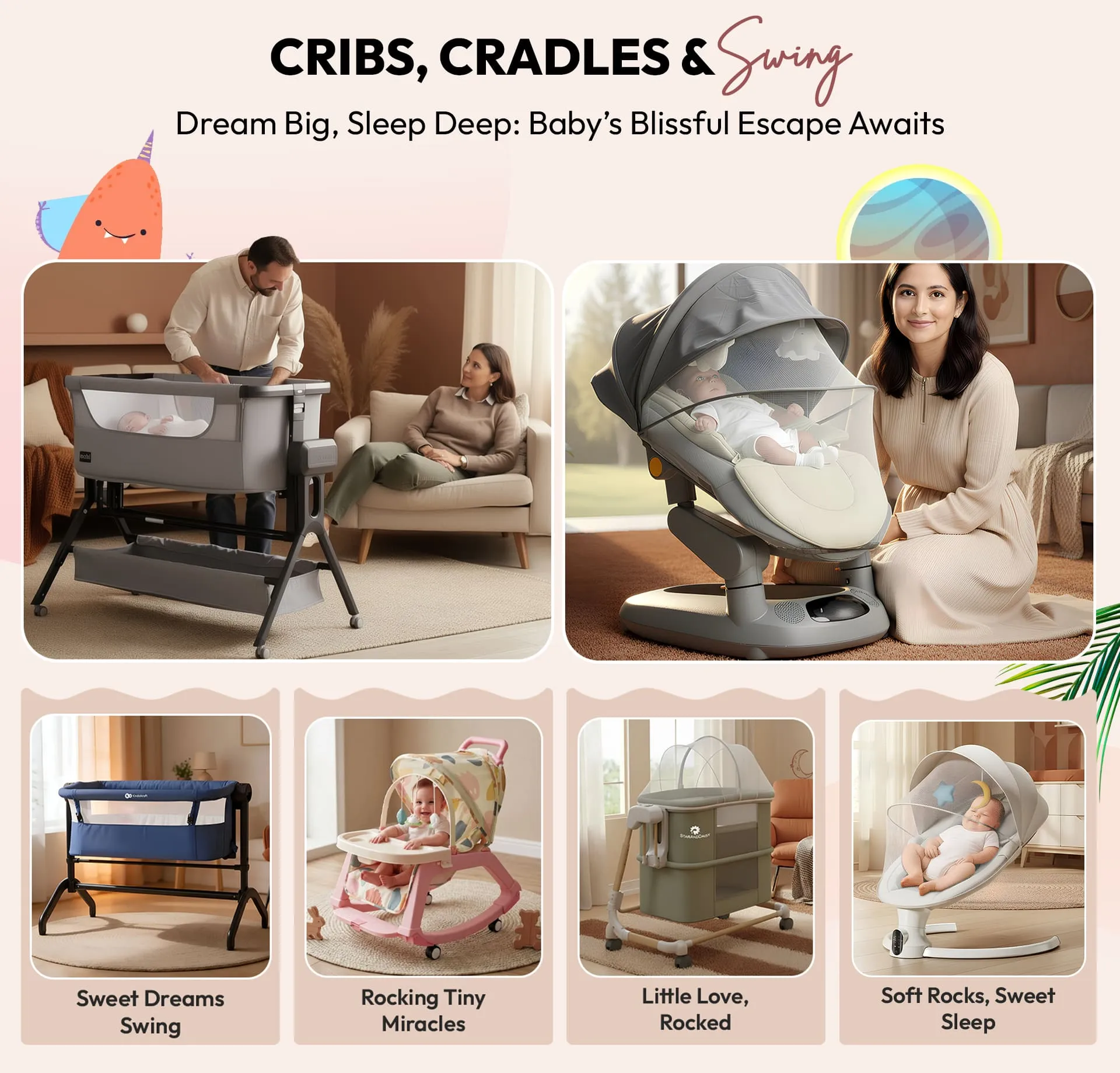 Baby Baby Crib Cradle Swing