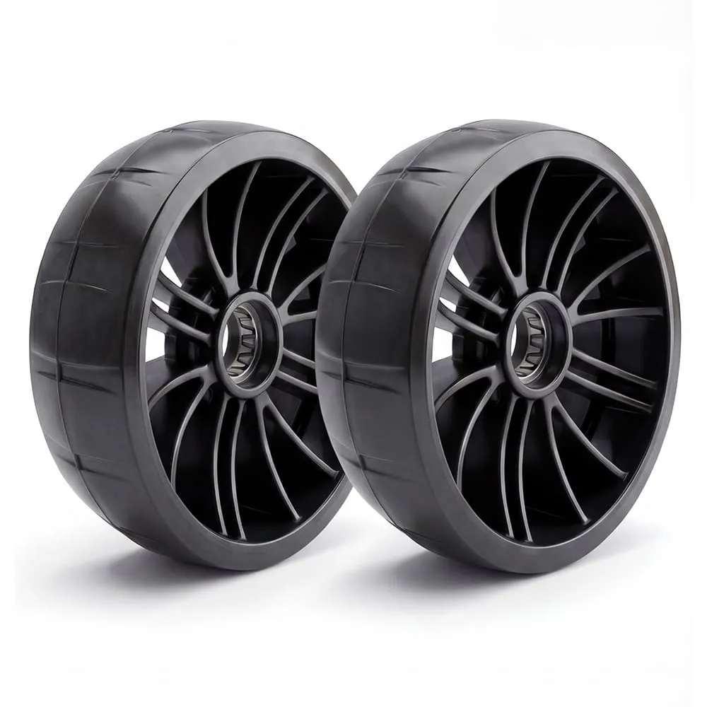 glider wheels black