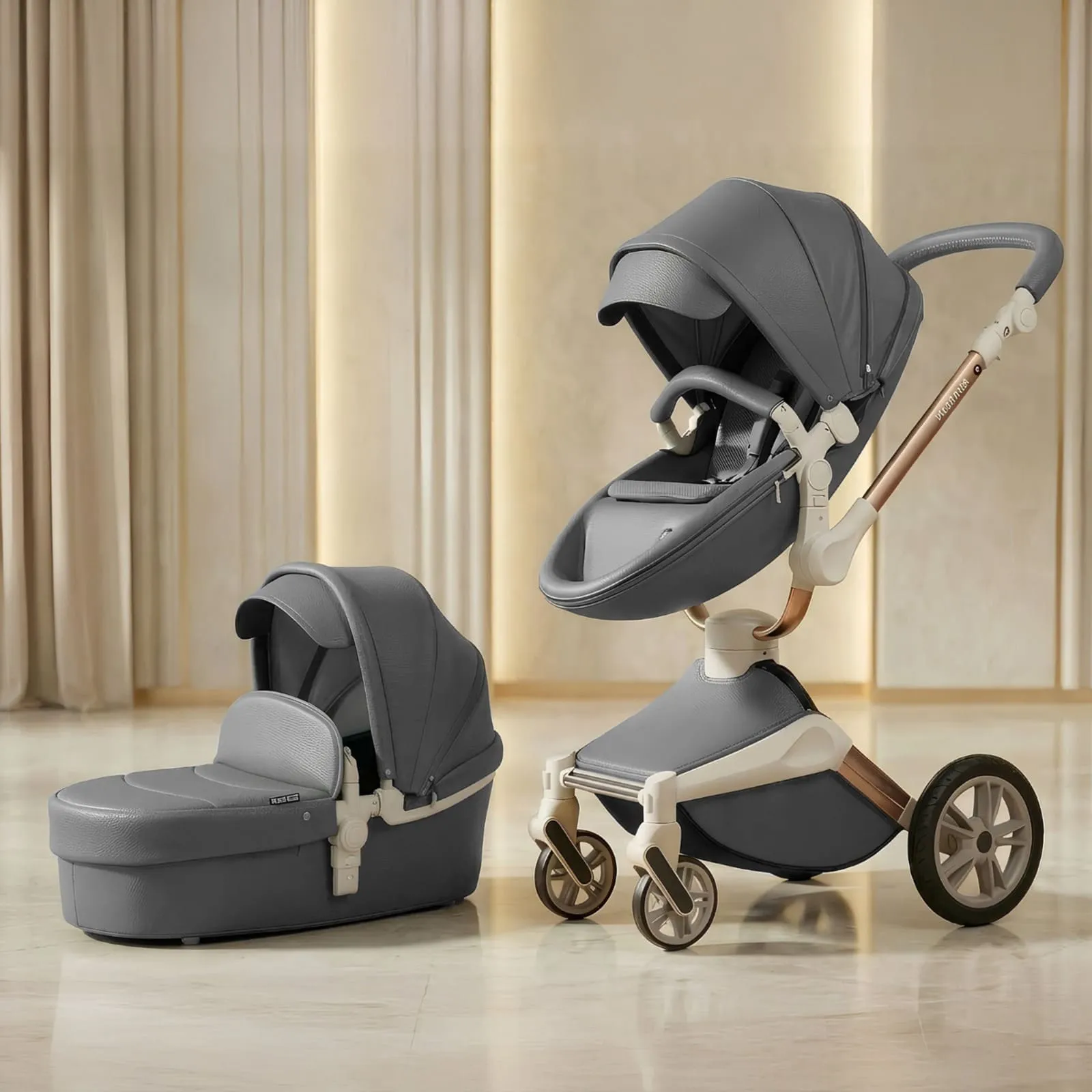 F23 High Landscape 30 Rotate Hot Mom Stroller Dark Grey