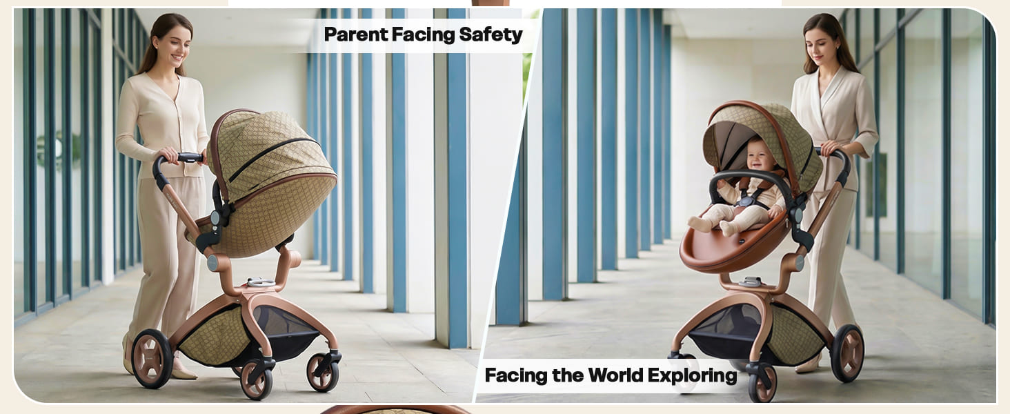 Hot Mom Luxury 3-in-1 Baby Stroller
