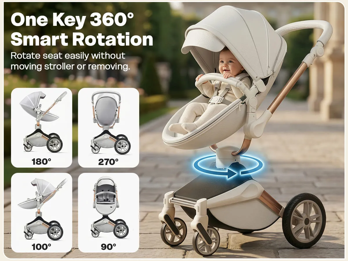 Hot Mom Luxury 3-in-1 360 Rotate Baby Stroller