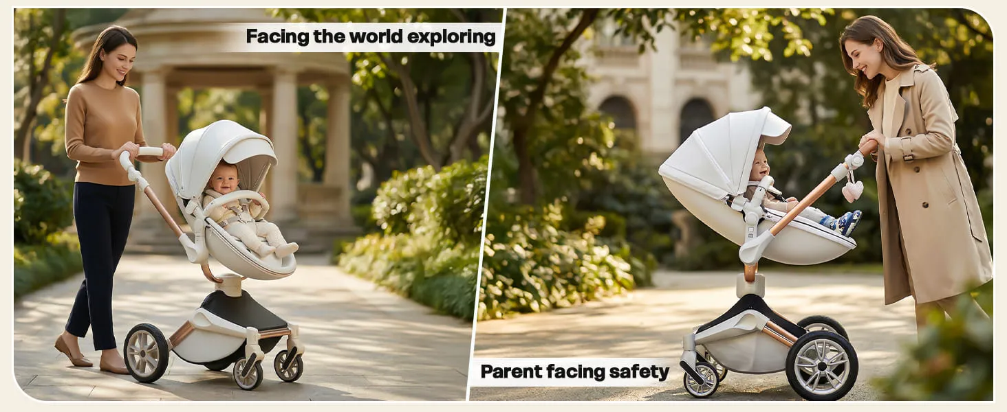 Hot Mom Luxury 3-in-1 360 Rotate Baby Stroller