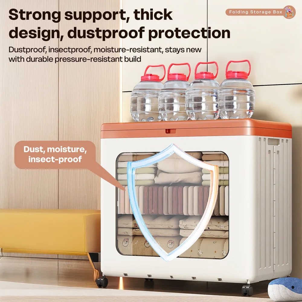 strong support thick design Folding toy box and clothing storage box