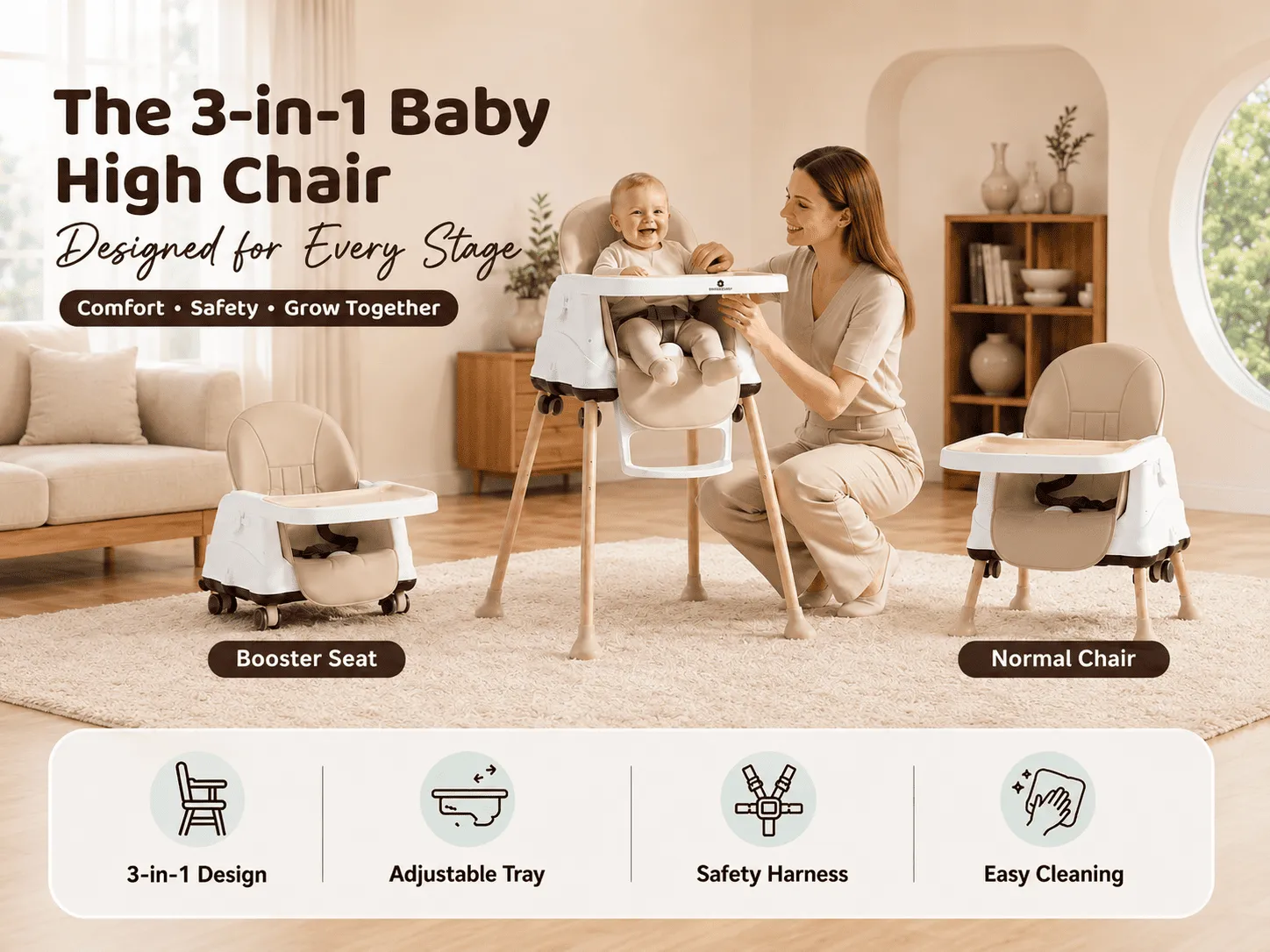 4 in 1 high chair